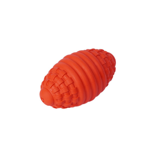 Amazon Hot Factory Directly Natural Rubber Audible Thread Rugby Dog Chew Ball Toy | Feisuo Pet
