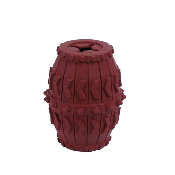 Amazon Hot Sale OEM ODM Factory Directly Wine Barrel Shape Food Leak Rubber Dog Toy | Feisuo Pet