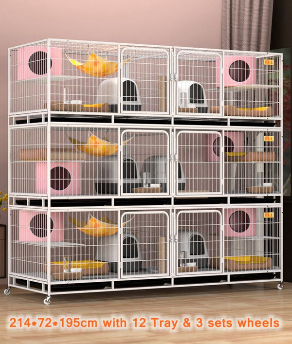 Multi Storey Luxury Pet Cat Cage House Breeding Cage Bird Cage | Feisuo Pet