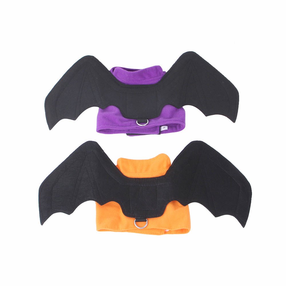 Ready Stock Dog Halloween Cosplay Clothing Foldable Bat Wing Harness - Feisuo Pet