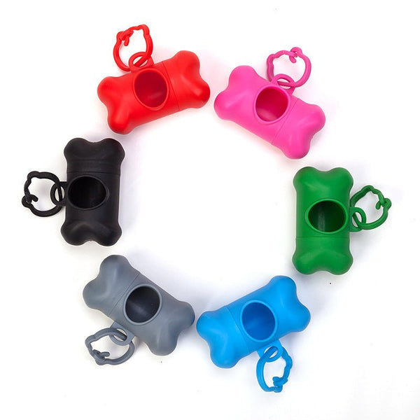 Ready Stock & Small Wholesale Bone Shape Poop Bag Dispenser for Pet Dogs Portable Design Multi Color | Feisuo Pet