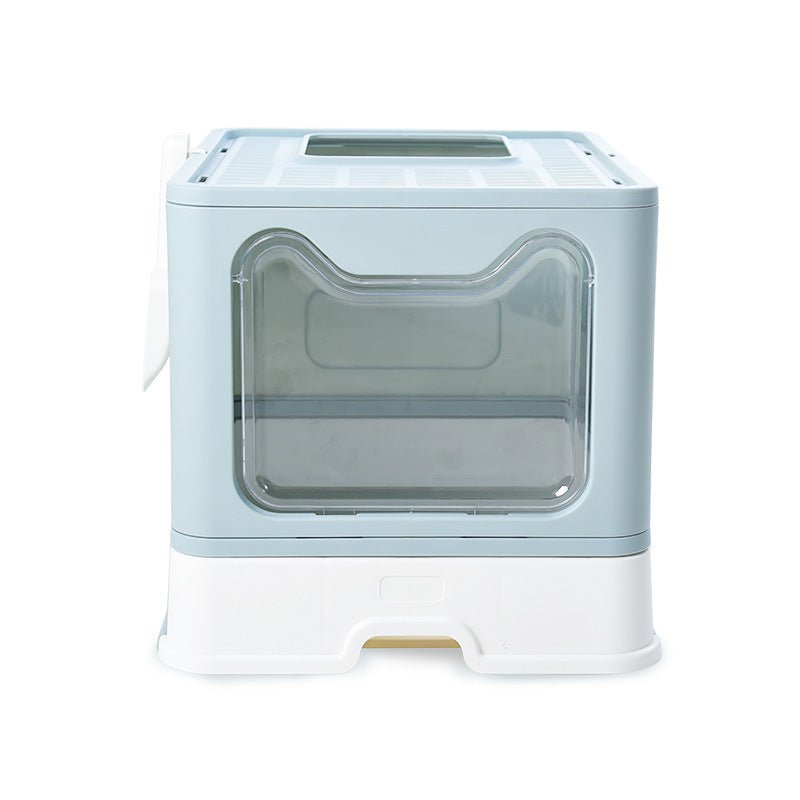 Ready Stock & Small Wholesale Foldable Fully Enclosed Cat Litter Box Easy Installation - Feisuo Pet