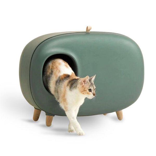 Ready Stock & Wholesale Makesure High Quality Totally Closed Cat Litter Box Odor Free Magnetic Door Design | Feisuo Pet