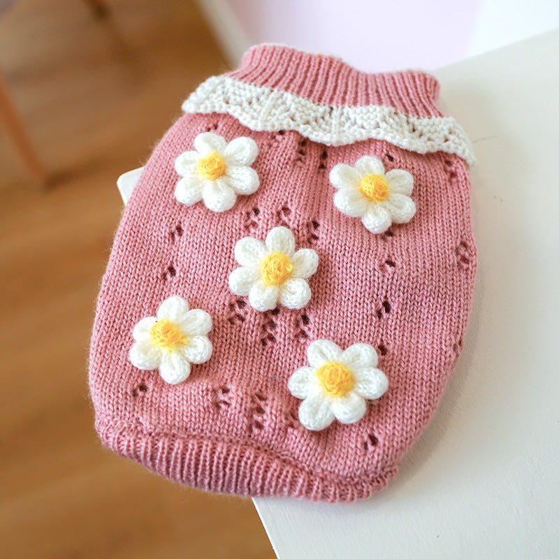 Ready Stock Wholesale & OEM Beautiful Flower Knitted Pet Sweater - Feisuo Pet