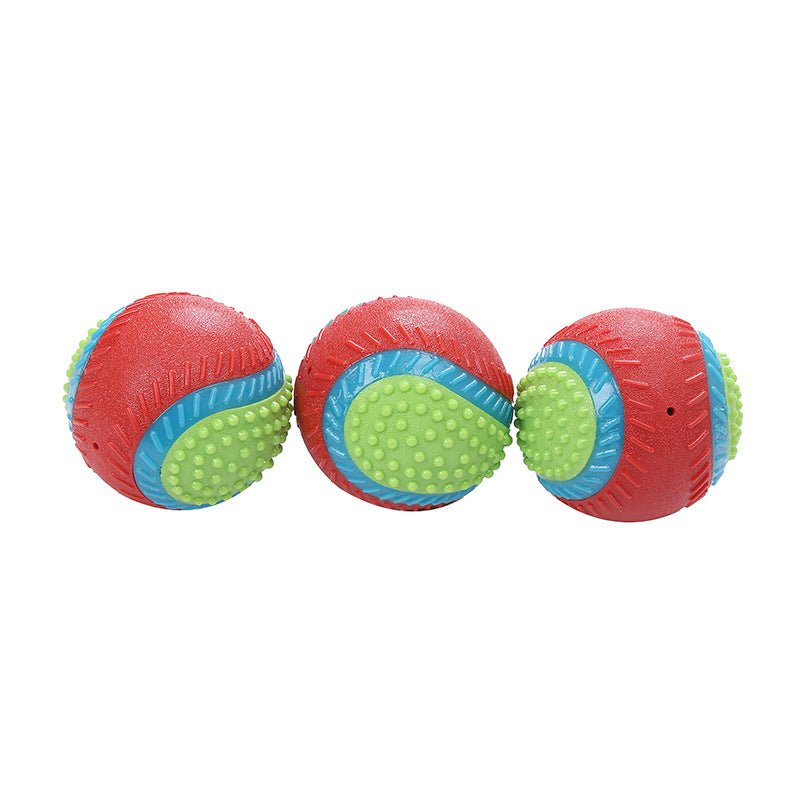 Ready Stock Wholesale & OEM Beef Scented Rubber Dog Ball Giggle Teeth Cleanning Toy - Feisuo Pet