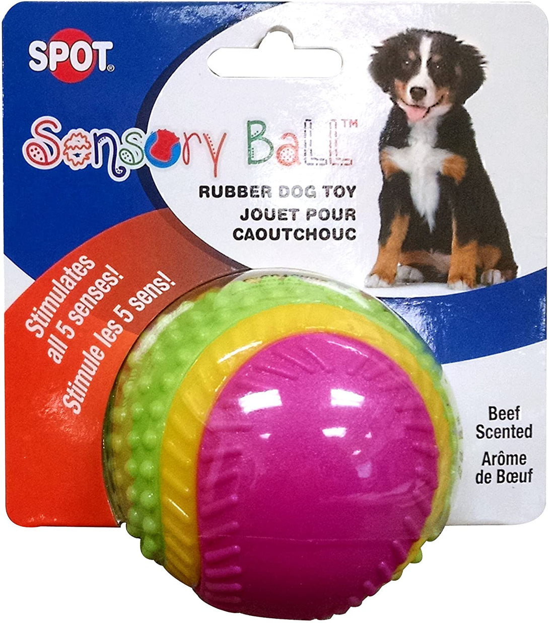 Ready Stock Wholesale & OEM Beef Scented Rubber Dog Ball Giggle Teeth Cleanning Toy | Feisuo Pet