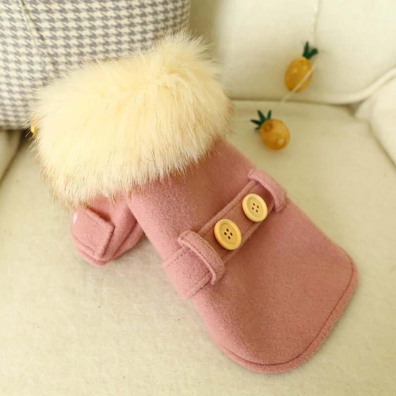 Ready Stock Wholesale & OEM Bichon Teddy Big Fur Collar Pet Dog Coat - Feisuo Pet