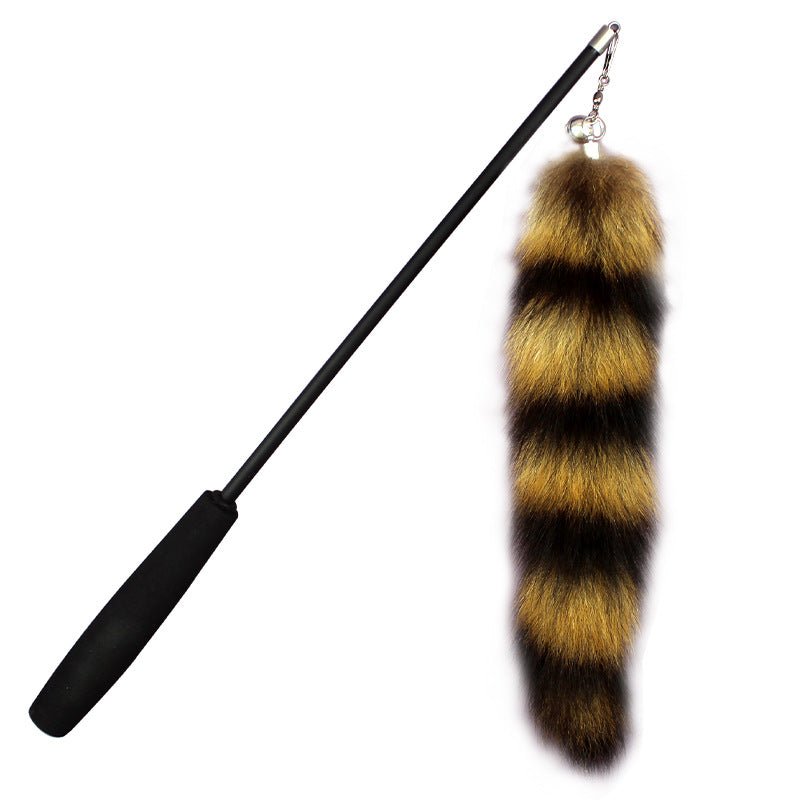 Ready Stock Wholesale & OEM Big Fox Tail Feather Retractable Cat Stick | Feisuo Pet