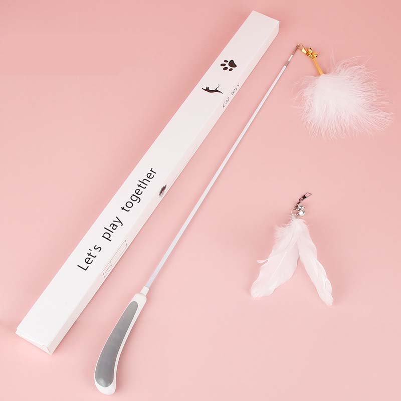 Feather Teaser Cat Toy Retractable Cat Wand Wholesale Distributors OEM Supported-Feisuo Pet