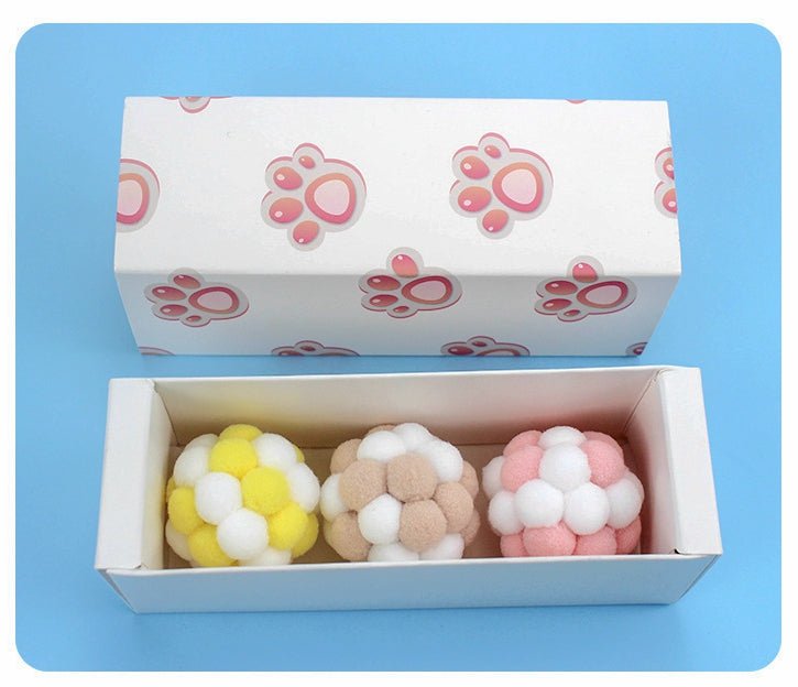 Ready Stock Wholesale & OEM Boxed Plush Toy Ball Cat Toy - Feisuo Pet
