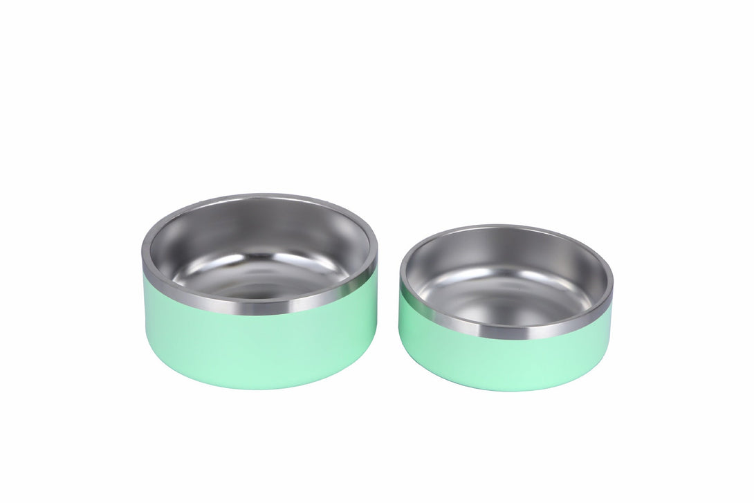 Ready Stock Wholesale OEM Brand 304 Double Layer Stainless Pet Bowl 32oz & 64oz - Feisuo Pet