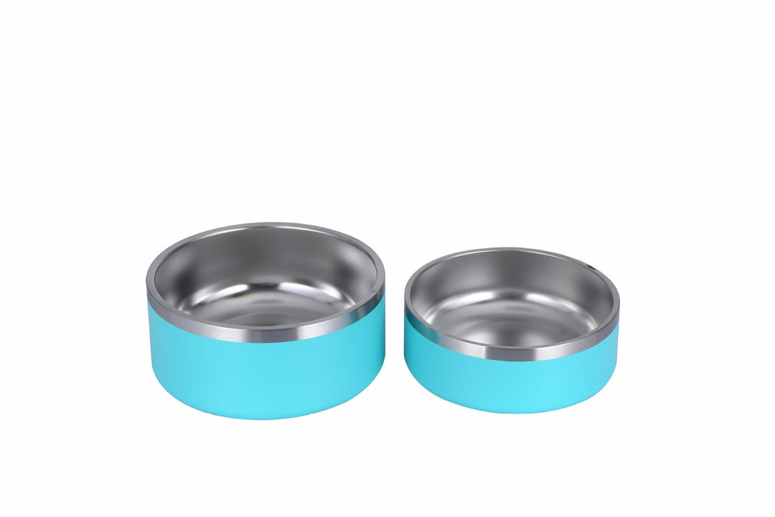 Ready Stock Wholesale OEM Brand 304 Double Layer Stainless Pet Bowl 32oz & 64oz - Feisuo Pet