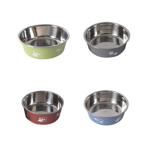 Ready Stock Wholesale & OEM Brand Double Layer Stainless Steel Bowl For Pet Anti-slip Design | Feisuo Pet