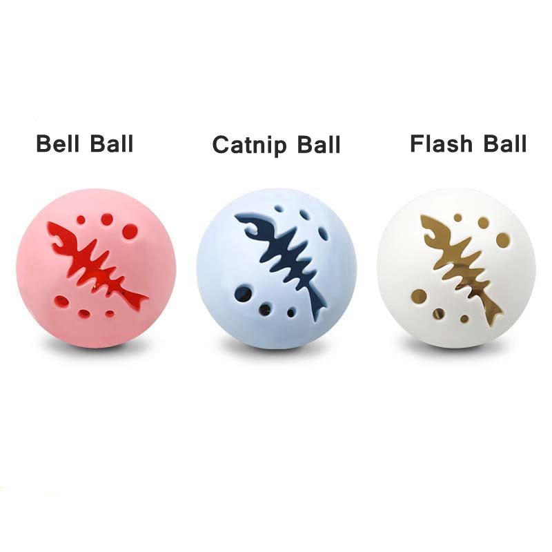 Ready Stock Wholesale & OEM Catnip Bell Glowing Toy Balls Set 3pcs/Set - Feisuo Pet