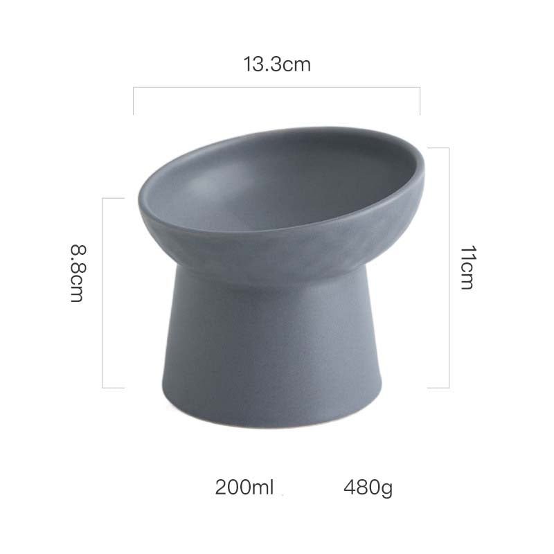 Ready Stock Wholesale & OEM Ceramic 15° Pet Slant Bowl With High Stand - Feisuo Pet