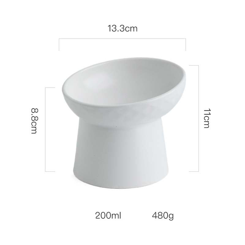 Ready Stock Wholesale & OEM Ceramic 15° Pet Slant Bowl With High Stand - Feisuo Pet