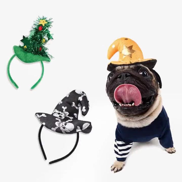 Ready Stock Wholesale & OEM Christmas Festival Dog Hat Cat Hair Band | Feisuo Pet