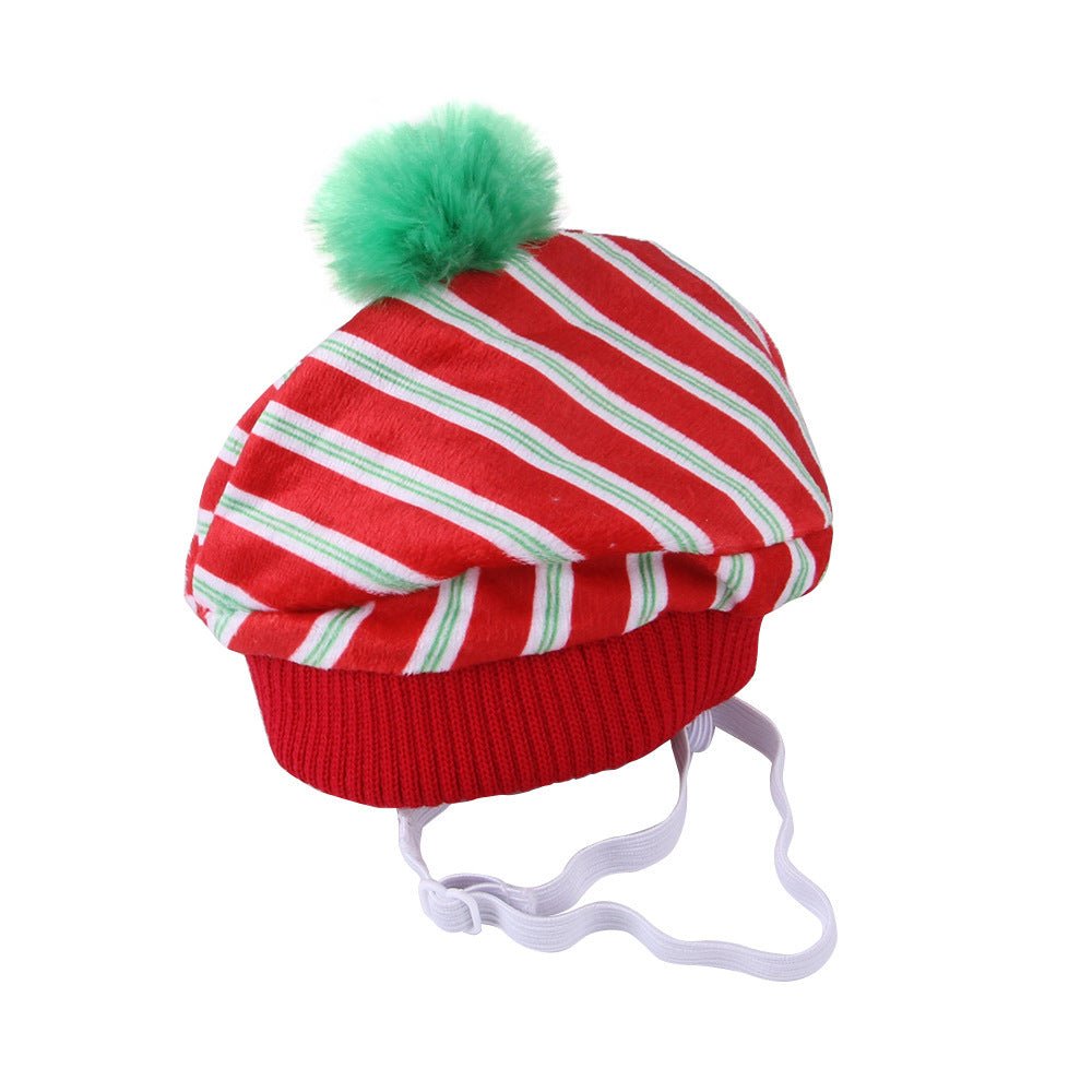 Ready Stock Wholesale & OEM Christmas Pet Stripe Hat - Feisuo Pet