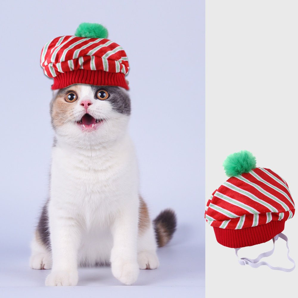 Ready Stock Wholesale & OEM Christmas Pet Stripe Hat | Feisuo Pet