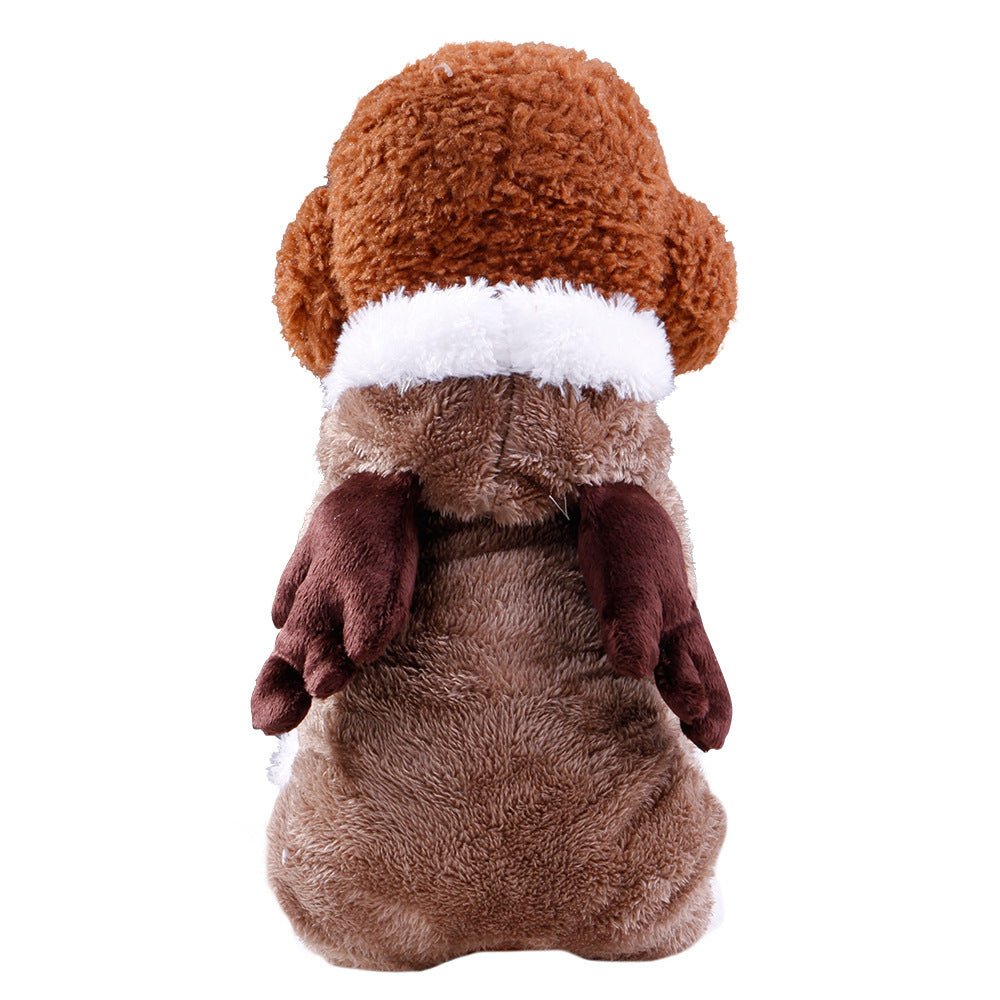 Ready Stock Wholesale & OEM Christmas Winter Thickened Hoodie for Pet Cat Dog Clothes - Feisuo Pet