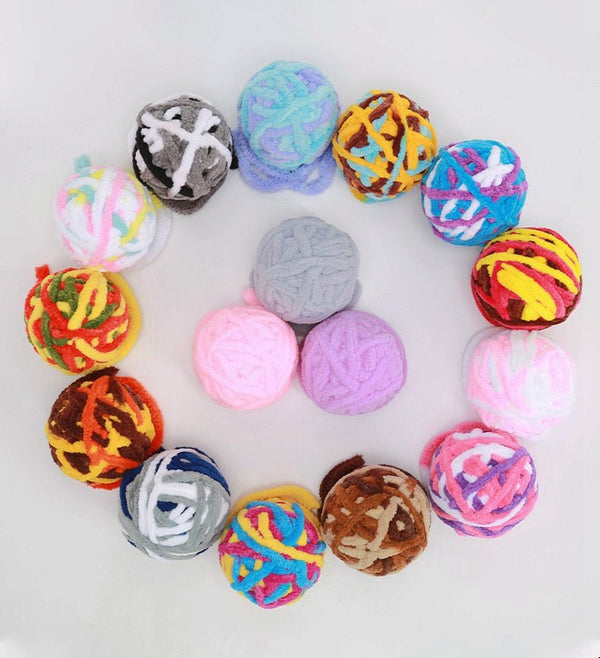 Ready Stock Wholesale & OEM Colorful Cats Dogs Yarn Balls With Bell | Feisuo Pet