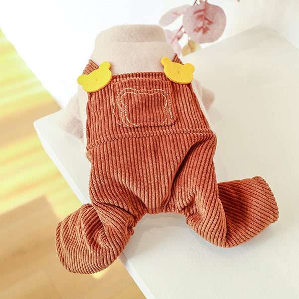 Ready Stock Wholesale & OEM Cute Bear Fake Overall Pet Coat - Feisuo Pet