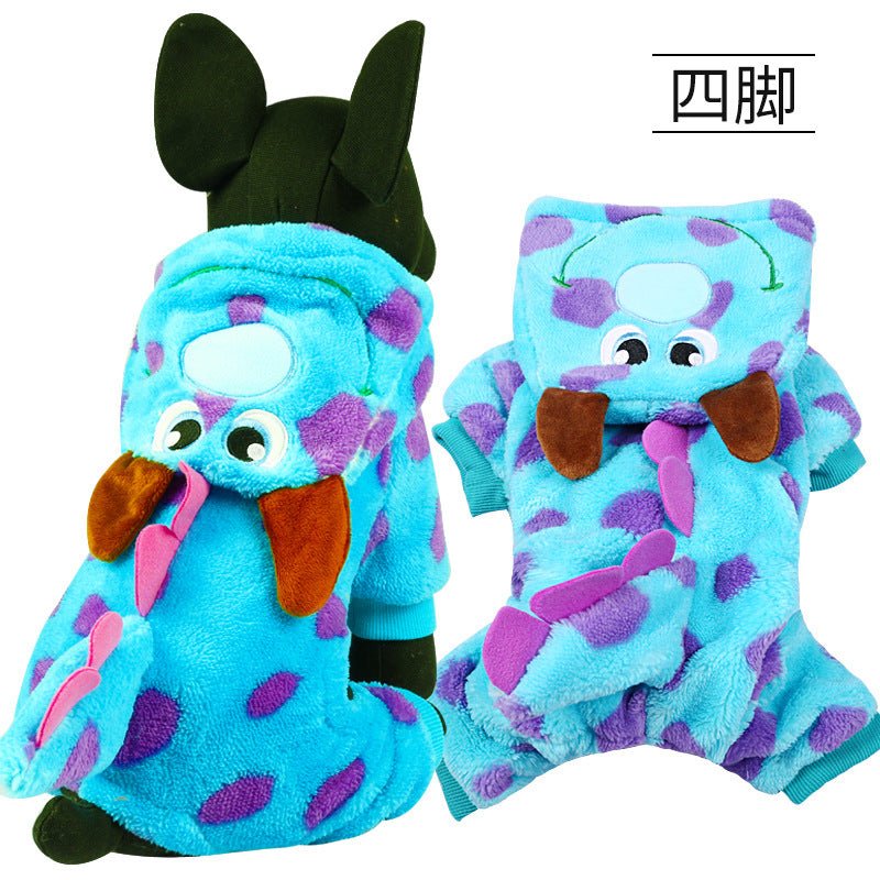 Ready Stock Wholesale & OEM Cute Dinosaur Pet Fleece Hoodie Coat Jumpsuit - Feisuo Pet