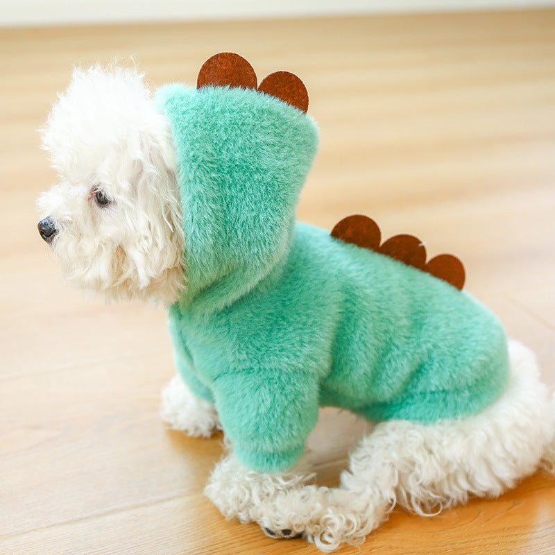 Ready Stock Wholesale & OEM Cute Dinosaur Winter Warm Fleece Pet Coat - Feisuo Pet