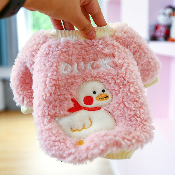 Ready Stock Wholesale & OEM Cute Duck Warm Fleece Pet Vest - Feisuo Pet