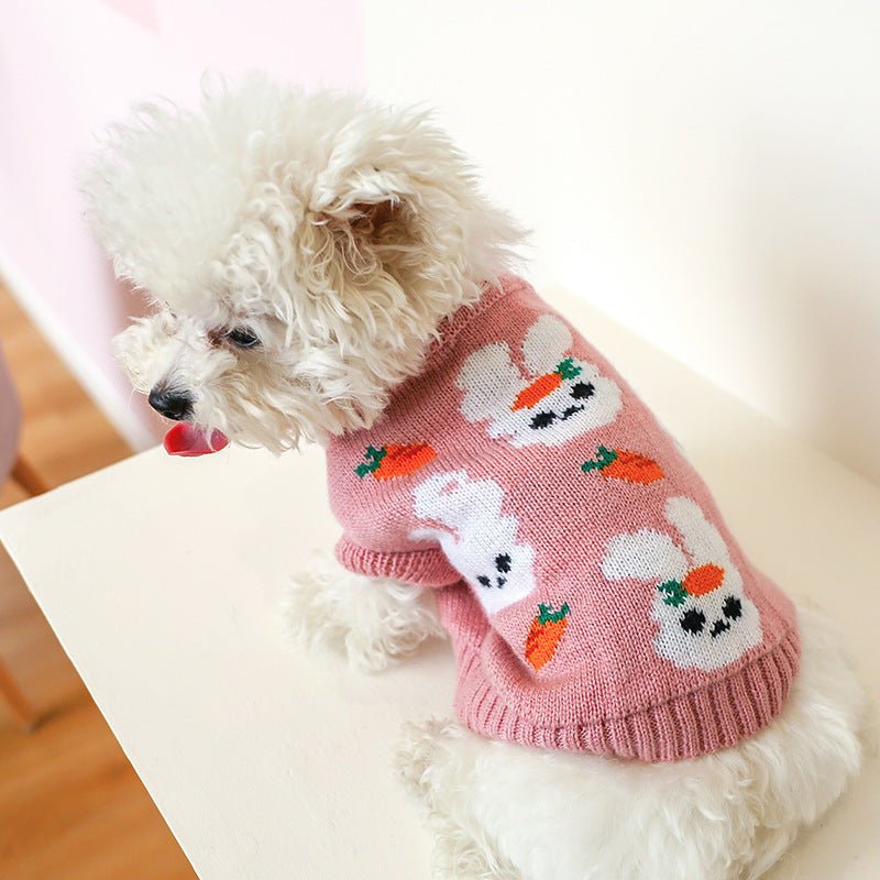 Ready Stock Wholesale & OEM Cute Rabbit Carrot Pet Knitted Sweater - Feisuo Pet