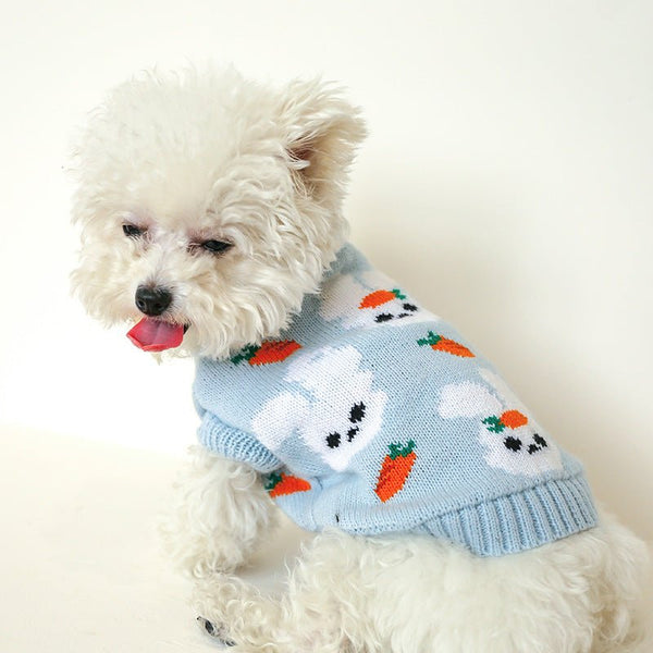 Ready Stock Wholesale & OEM Cute Rabbit Carrot Pet Knitted Sweater - Feisuo Pet