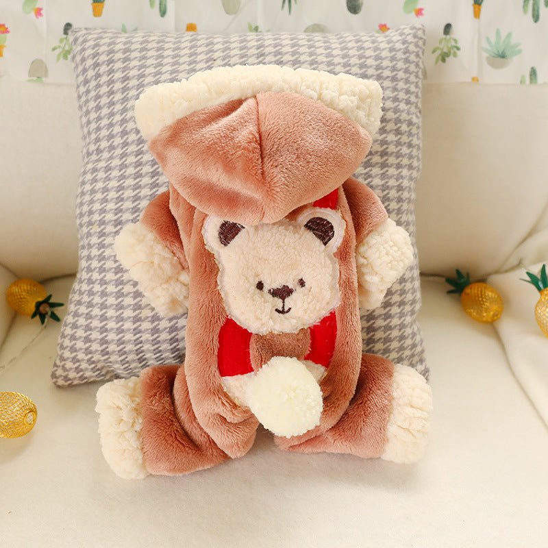 Ready Stock Wholesale & OEM Cute Snowball Bear Fleece Pet Jumpsuits - Feisuo Pet