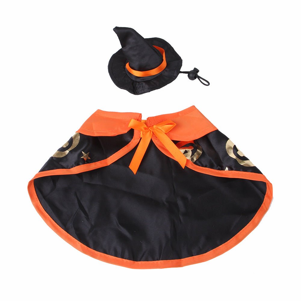 Ready Stock Wholesale & OEM Dog Festival Costume Pumpkin Cloak Witch Hat Suit Set - Feisuo Pet