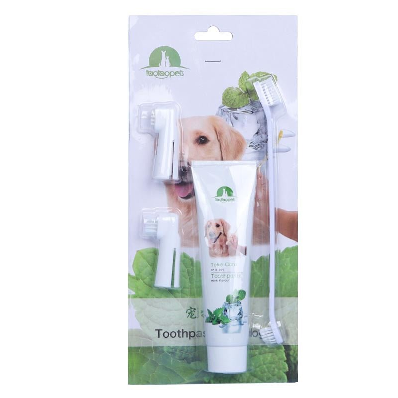 Ready Stock Wholesale & OEM Dog Mint Flavor Pet Toothpaste Toothbrush Set - Feisuo Pet