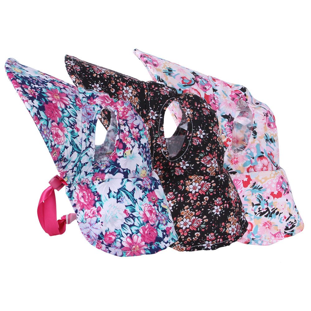 Ready Stock Wholesale & OEM Floral Big Brim Pet Sun Hat - Feisuo Pet