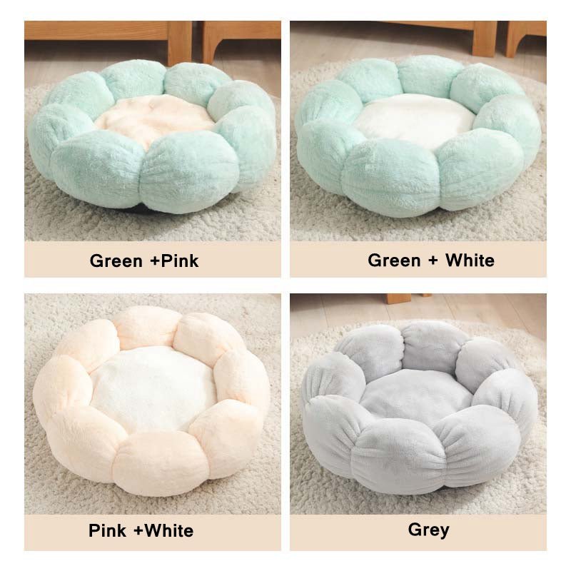 Ready Stock Wholesale & OEM Flower Shape Pet Bed Warm Plush Universal for all seasons | Feisuo Pet