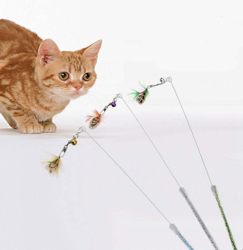 Ready Stock Wholesale & OEM Flying Insects Handmade Cat Stick With Bell - Feisuo Pet