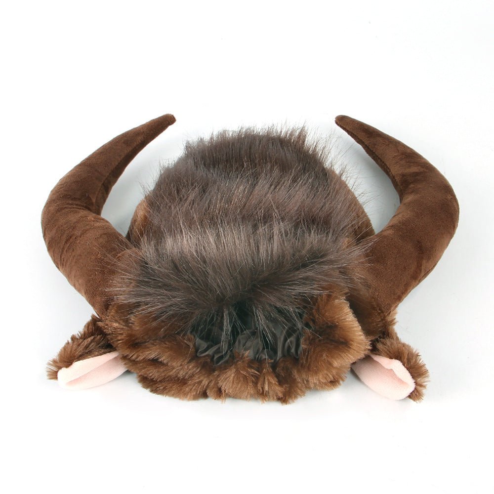 Ready Stock Wholesale & OEM Funny Bull Wig for Pet Cosplay Hat - Feisuo Pet