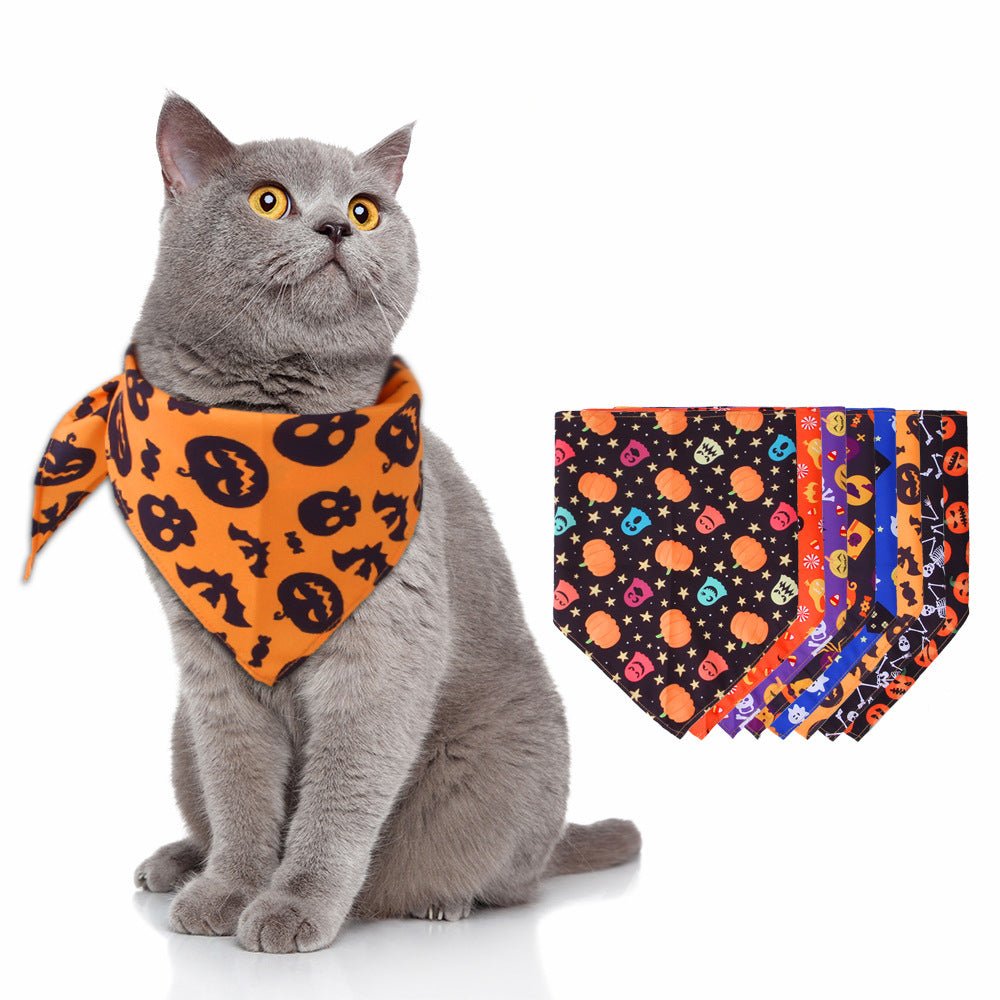 Ready Stock Wholesale & OEM Funny Halloween Dog Cat Triangle Scarf Collar - Feisuo Pet