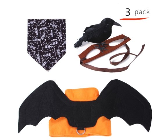 Ready Stock Wholesale & OEM New 3pcs Bat Wing Suit Set Dog Halloween Clothing | Feisuo Pet