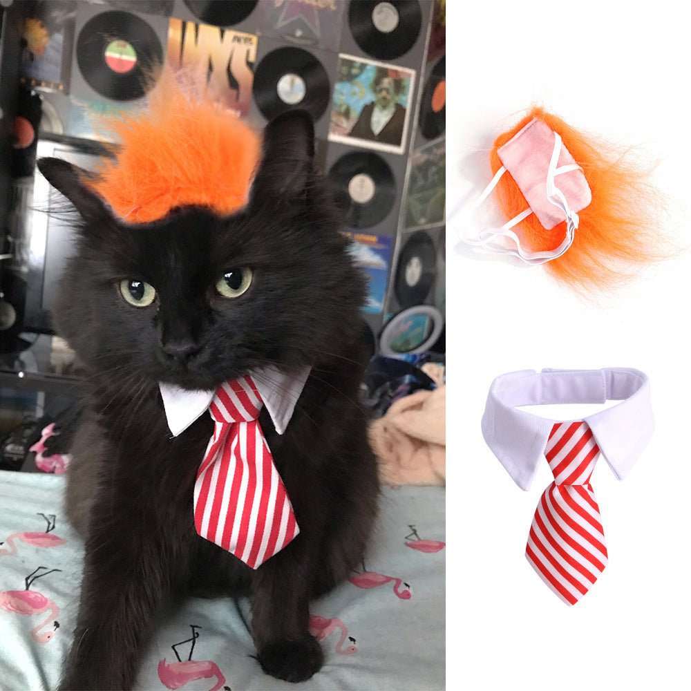 Ready Stock Wholesale & OEM Orange Fire Wig for Pet Cat Dog Halloween Suit - Feisuo Pet