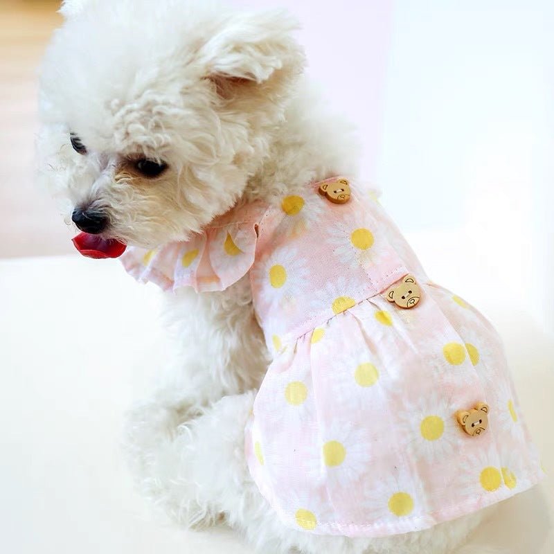 Ready Stock Wholesale & OEM Pastoral Floral Pet Dog Cat Dress - Feisuo Pet