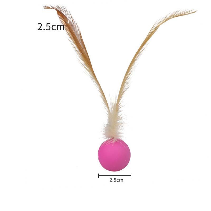 Ready Stock Wholesale & OEM Pet Bouncy Ball With Feather - Feisuo Pet