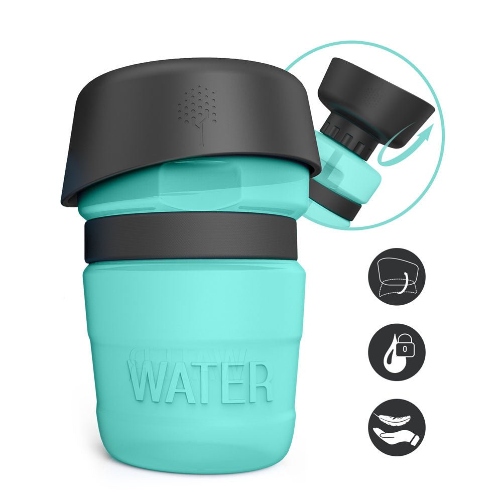 Wholesale Pet Accessories Outdoor Lightweight Collapsible Pet Feeding Bottle Feeder