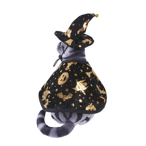 Ready Stock Wholesale & OEM Printing Halloween Wizard Cape Dog Hat Suit | Feisuo Pet