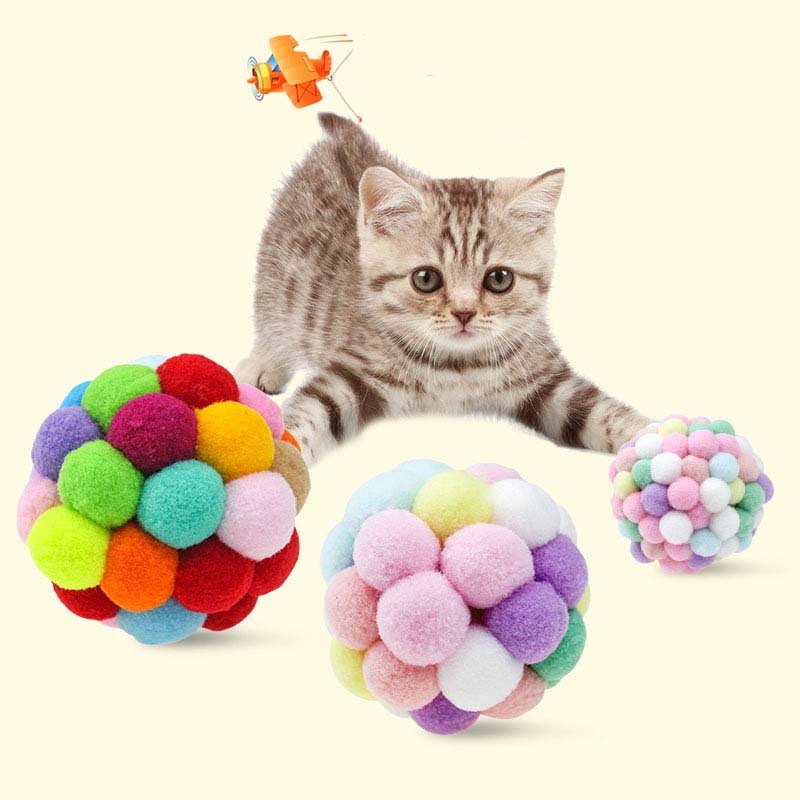 Ready Stock Wholesale & OEM Rainbow Bouncy Ball With Bell - Feisuo Pet