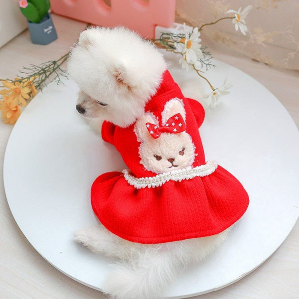 Ready Stock Wholesale & OEM Red Rabbit Pet Winter Dress Coat - Feisuo Pet