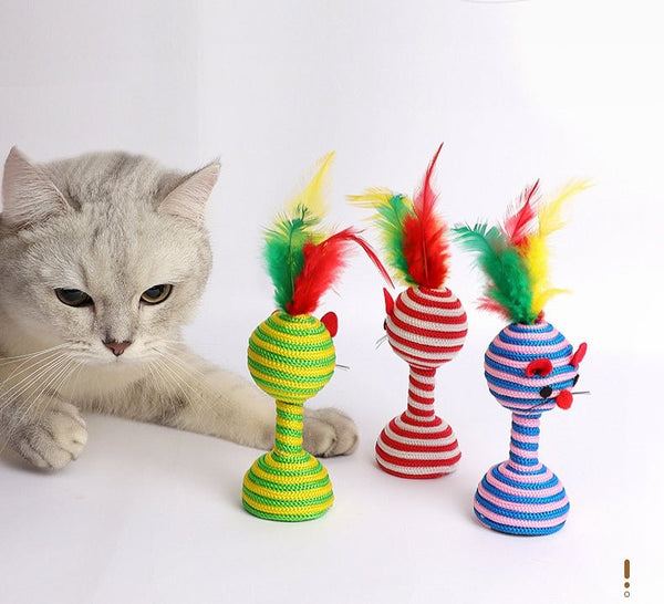 Ready Stock Wholesale & OEM Rope Mouse Cat Toy With Bell - Feisuo Pet