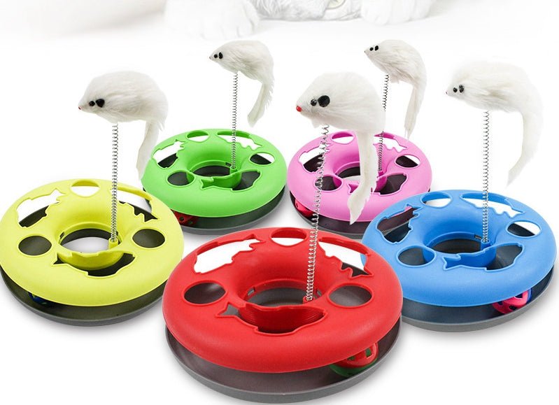 Ready Stock Wholesale & OEM Round Cat Play Board With Spring Mouse - Feisuo Pet