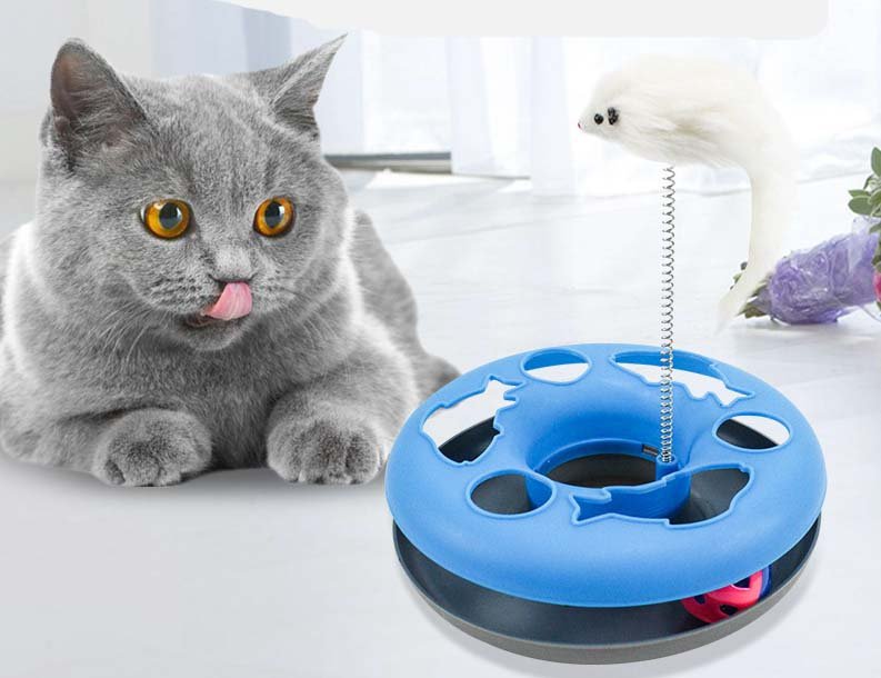 Ready Stock Wholesale & OEM Round Cat Play Board With Spring Mouse - Feisuo Pet